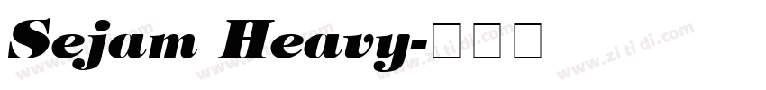Sejam Heavy字体转换